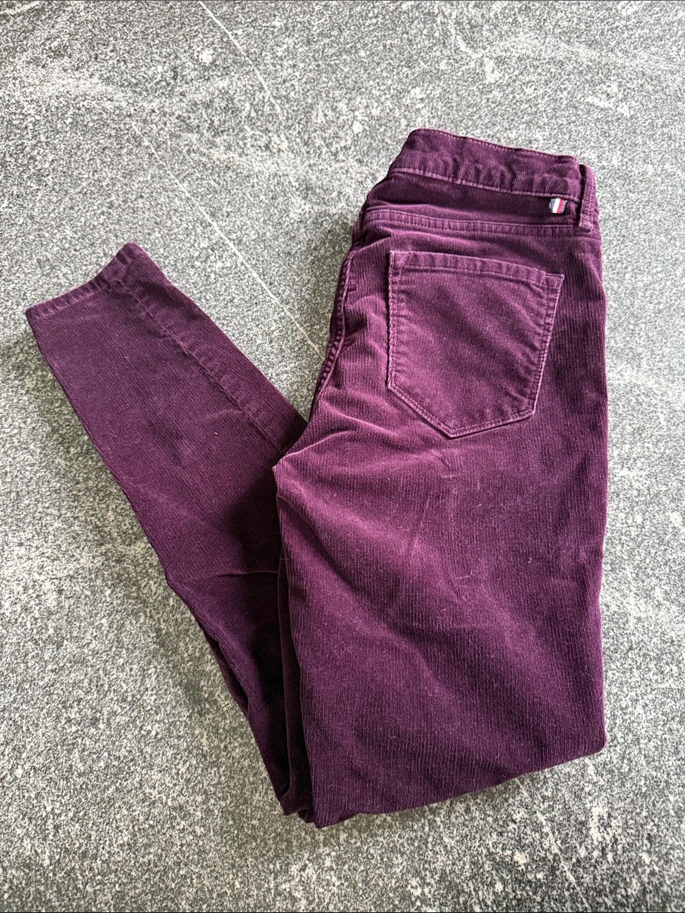Tommy Hilfiger Skinny Corduroy Jeans in Plum